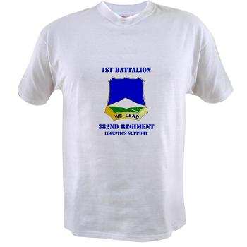 1B382RLSB - A01 - 04 - DUI - 1st Battalion - 382nd Regiment (LSB) with Text - Value T-Shirt