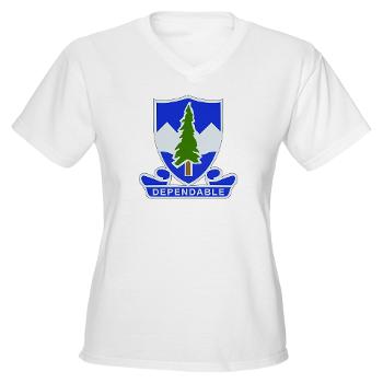 1B383RCSCSS - A01 - 04 -DUI - 1st Battalion - 383rd Regiment (CS/CSS) - Women's V-Neck T-Shirt