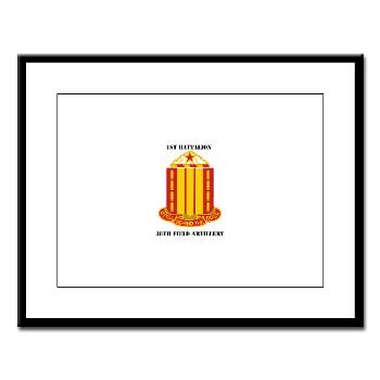 1B38FAR - M01 - 02 - 1st Battalion, 38th Field Artillery with Text Large Framed Print - Click Image to Close