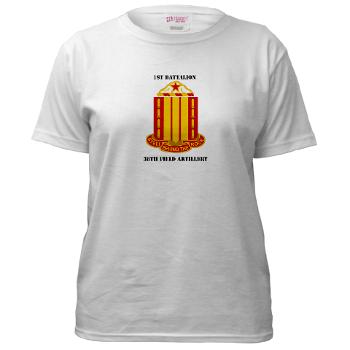 1B38FAR - A01 - 04 - 1st Battalion, 38th Field Artillery with Text Women's T-Shirt - Click Image to Close
