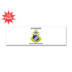 1B38IR - M01 - 01 - DUI - 1st Bn - 38th Infantry Regt with Text - Sticker (Bumper 10 pk) - Click Image to Close