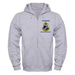 1B38IR - A01 - 03 - DUI - 1st Bn - 38th Infantry Regt with Text - Zip Hoodie