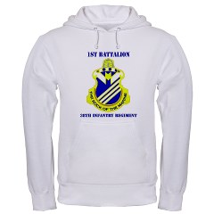 1B38IR - A01 - 03 - DUI - 1st Bn - 38th Infantry Regt with Text - Hooded Sweatshirt