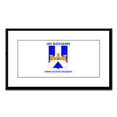 1B393IR - M01 - 02 - DUI - 1st Battalion - 393rd Infantry Regiment with Text Small Framed Print