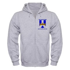 1B393IR - A01 - 03 - DUI - 1st Battalion - 393rd Infantry Regiment with Text Zip Hoodie - Click Image to Close