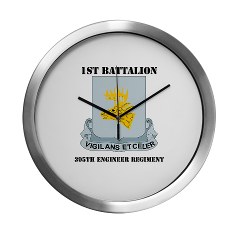 1B395RLS - M01 - 03 - DUI - 1st Bn - 395th Engineer Regt with Text - Modern Wall Clock - Click Image to Close