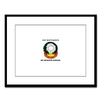 1B3ADA - M01 - 02 - 1st Battalion, 3rd Air Defense Artillery with Text - Large Framed Print