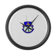 1B411R - M01 - 03 - DUI - 1st Battalion - 411th Regiment (LS) Large Wall Clock - Click Image to Close