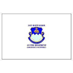 1B411R - M01 - 02 - DUI - 1st Battalion - 411th Regiment (LS) with Text Large Poster