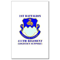 1B411R - M01 - 02 - DUI - 1st Battalion - 411th Regiment (LS) with Text Mini Poster Print