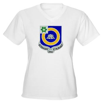 1B41IR - A01 - 04 - DUI - 1st Bn - 41st Infantry Regt - Women's V-Neck T-Shirt