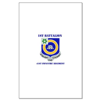 1B41IR - A01 - 02 - DUI - 1st Bn - 41st Infantry Regt with Text - Large Poster