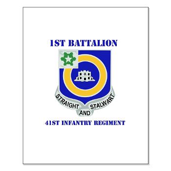 1B41IR - A01 - 02 - DUI - 1st Bn - 41st Infantry Regt with Text - Small Poster