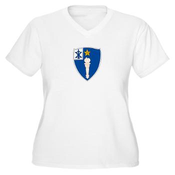 1B46IR - A01 - 04 -DUI - 1st Battalion - 46th Infantry Regiment - Women's V-Neck T-Shirt