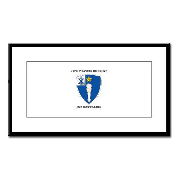 1B46IR - M01 - 02 - DUI - 1st Battalion - 46th Infantry Regiment wih Text - Small Framed Print - Click Image to Close