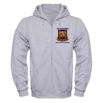 1B501AR - A01 - 03 - DUI - 1st Bn - 501st Avn Regt with Text - Zip Hoodie - Click Image to Close