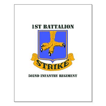 1B502IR - M01 - 02 - DUI - 1st Battalion - 502nd Infantry Regiment with Text - Small Poster