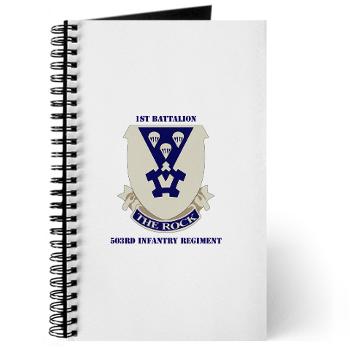 1B503IR - M01 - 02 - DUI - 1st Battalion - 503rd Infantry Regiment with Text - Journal