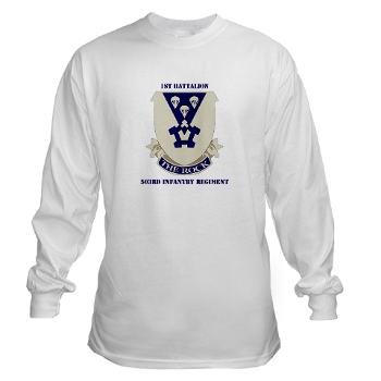 1B503IR - A01 - 03 - DUI - 1st Battalion - 503rd Infantry Regiment with Text - Long Sleeve T-Shirt