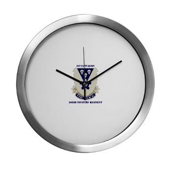 1B503IR - M01 - 03 - DUI - 1st Battalion - 503rd Infantry Regiment with Text - Modern Wall Clock - Click Image to Close