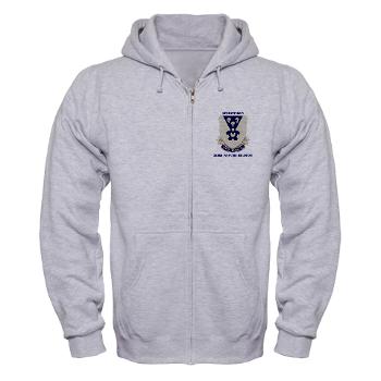 1B503IR - A01 - 03 - DUI - 1st Battalion - 503rd Infantry Regiment with Text - Zip Hoodie