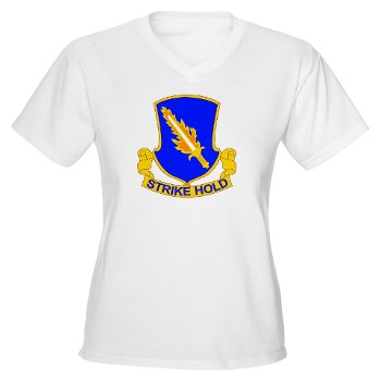 1B504PIR - A01 - 04 - DUI - 1st Bn - 504th Parachute Infantry Regt - Women's V-Neck T-Shirt