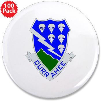 1B506IR - M01 - 01 - DUI - 1st Bn - 506th Infantry Regiment 3.5" Button (100 pack) - Click Image to Close