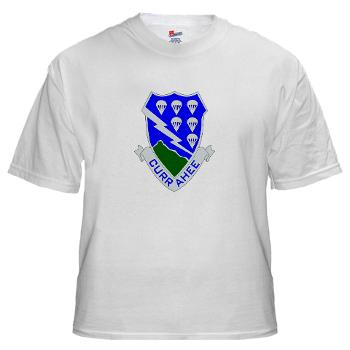 1B506IR - A01 - 04 - DUI - 1st Bn - 506th Infantry Regiment White T-Shirt