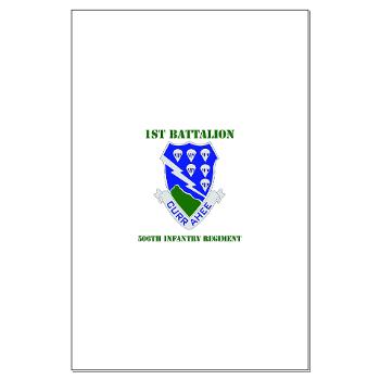 1B506IR - M01 - 02 - DUI - 1st Bn - 506th Infantry Regiment with Text Large Poster