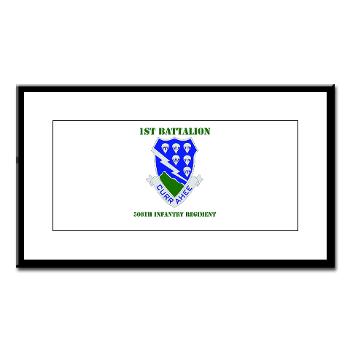 1B506IR - M01 - 02 - DUI - 1st Bn - 506th Infantry Regiment with Text Small Framed Print