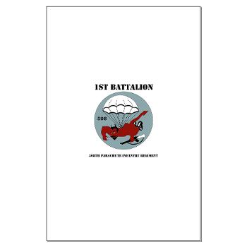 1B508PIR - M01 - 02 - DUI - 1st Bn - 508th Parachute Infantry Regt with text - Large Poster