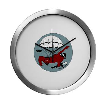 1B508PIR - M01 - 03 - DUI - 1st Bn - 508th Parachute Infantry Regt - Modern Wall Clock