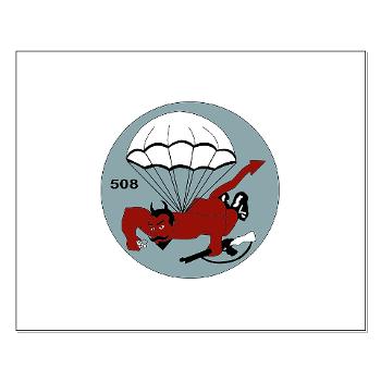 1B508PIR - M01 - 02 - DUI - 1st Bn - 508th Parachute Infantry Regt with text - Small Poster