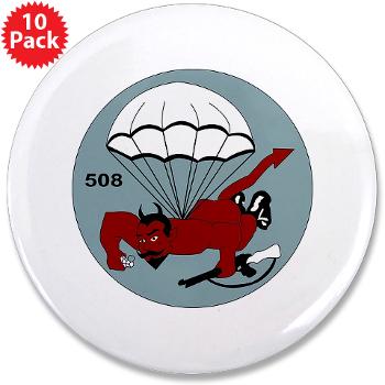 1B508PIR - M01 - 01 - DUI - 1st Bn - 508th Parachute Infantry Regt - 3.5" Button (10 pack) - Click Image to Close
