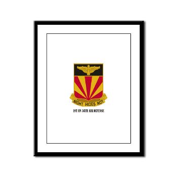 1B56AD - M01 - 02 - 1st BN 56th Air Defense with Text - Framed Panel Print - Click Image to Close