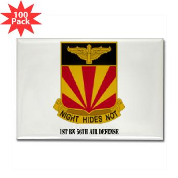 1B56AD - M01 - 01 - 1st BN 56th Air Defense with Text - Rectangle Magnet (100 pack)