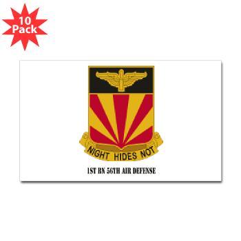 1B56AD - M01 - 01 - 1st BN 56th Air Defense with Text - Sticker (Rectangle 10 pk) - Click Image to Close