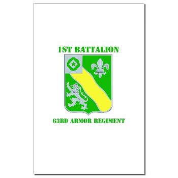 1B63AR - M01 - 02 - DUI - 1st Bn - 63rd Armor Regt with Text Mini Poster Print - Click Image to Close