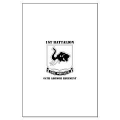 1B64AR - M01 - 02 - DUI - 1st Bn - 64th Armor Regt with Text Large Poster