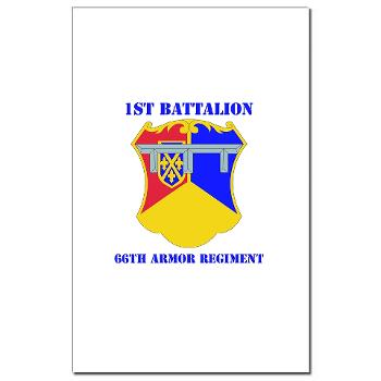1B66AR - M01 - 02 - DUI - 1st Bn - 66th Armor Regt with Text - Mini Poster Print - Click Image to Close