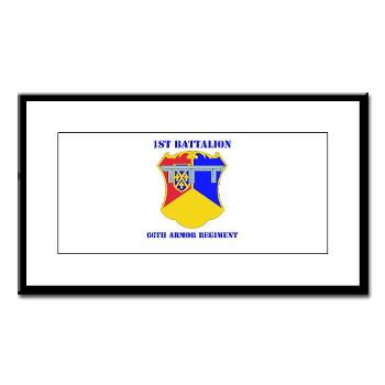 1B66AR - M01 - 02 - DUI - 1st Bn - 66th Armor Regt with Text - Small Framed Print - Click Image to Close