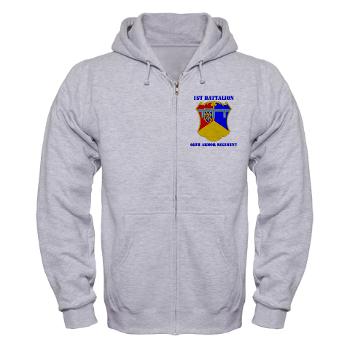 1B66AR - A01 - 03 - DUI - 1st Bn - 66th Armor Regt with Text - Zip Hoodie