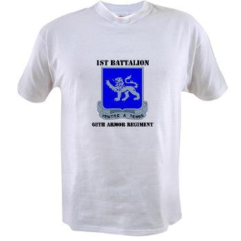 1B68AR - A01 - 04 - DUI - 1st Bn - 68th Armor Regiment with Text Value T-Shirt