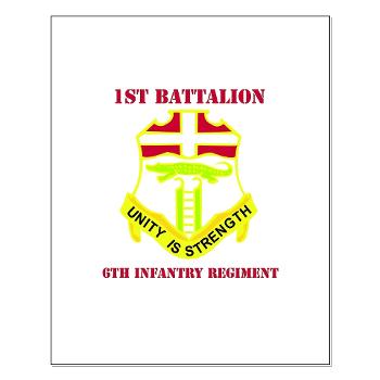 1B6IR - M01 - 02 - DUI - 1st Bn - 6th Infantry Regt with Text - Small Poster