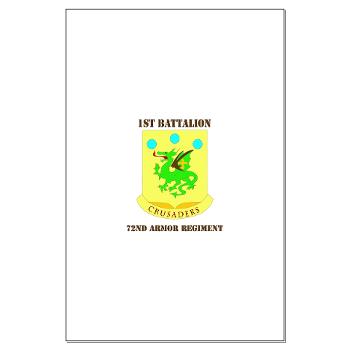 1B72AR - M01 - 02 - DUI - 1st Bn - 72nd Armor Regt with Text - Large Poster - Click Image to Close