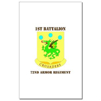 1B72AR - M01 - 02 - DUI - 1st Bn - 72nd Armor Regt with Text - Mini Poster Print - Click Image to Close