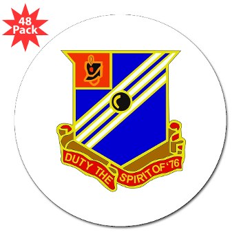 1B76FAR -M01 - 01 - DUI - 1st Bn - 76th FA Regt - 3" Lapel Sticker (48 pk)