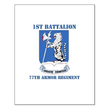 1B77AR - M01 - 02 - DUI - 1st Bn - 77th Armor Regt with Text - Small Poster - Click Image to Close