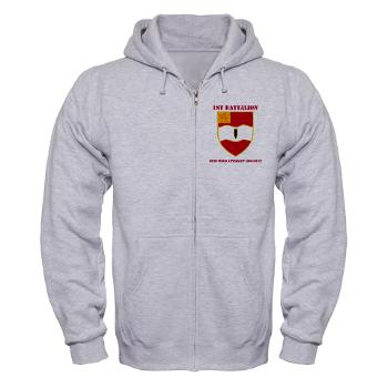 1B82FAR - A01 - 03 - DUI - 1st Bn - 82nd FA Regt with Text - Zip Hoodie - Click Image to Close
