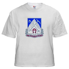 1B87IR - A01 - 04 - DUI - 1st Battalion - 87th Infantry Regiment White T-Shirt